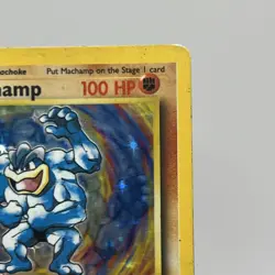 Machamp Holo 1st Edition Gray Stamp Error #8/102 Base Set Pokemon 1999 MP - Image 3