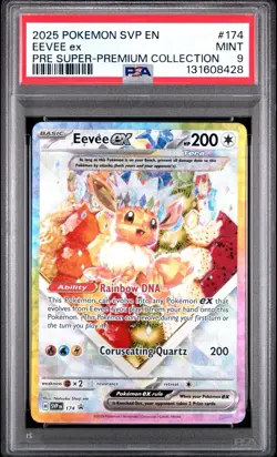 2025 POKEMON SVP EN-SV BLACK STAR PROMO #174 EEVEE EX PSA 9 - Image 1