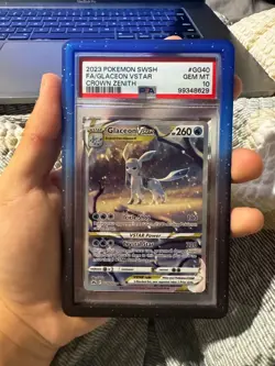 2023 POKEMON SWORD & SHIELD CROWN ZENITH #GG40 FULL ART/GLACEON VSTAR PSA 10 - Image 1
