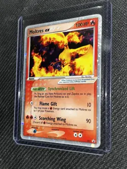 2005 Pokemon TCG Moltres EX #031 Nintendo Black Star Promo LP Holo Window Tin - Image 1