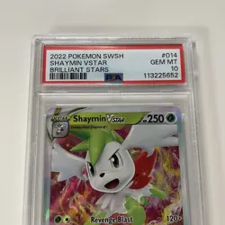 Shaymin Pokemon Psa 10 VSTAR 014/172 - Brilliant Stars - Ultra Rare - Gem Mint - Image 3