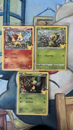 Pokemon TCG McDonald's Promos Bundle Fennekin Grookey Chespin 14/25 8/25 6/25 - Image 1