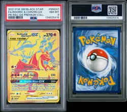 2021 Pokemon Reshiram & Charizard GX Premium Collection Box Promo Psa 8 - Image 1