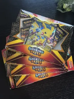 ✅POKEMON: LOT OF 4 Shining Fates Pikachu V Collection Box NEW FACTORY SEALED - Image 1