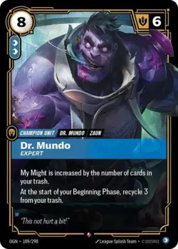 Riftbound Dr. Mundo Expert NM Foil Origins - Image 1