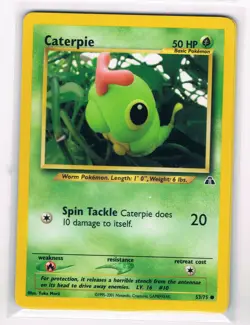 POKEMON NEO DISCOVERY CATERPIE CARD 53/75 - FREE P&P - Image 1