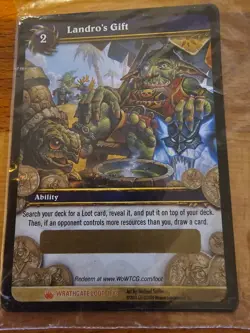 World of Warcraft WoW Wrathgate Landro's Gift Unscratched Loot Card - Image 1