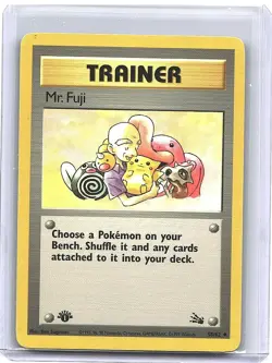 Mr. Fuji 58/62 Trainer Fossil 1st Edition Non-Holo Uncommon Pokemon Card NM - Image 1