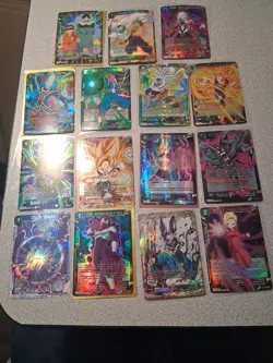 Dragon Ball Super Card Game - 15 Card Lot - Rare Variations Holo Foil High Grade - Image 1