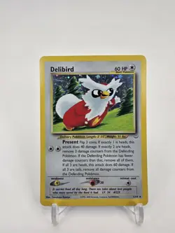 Delibird Neo Revelation Holo Card 5/64 Unlimited Pokemon TCG Lightly Played LP - Image 1