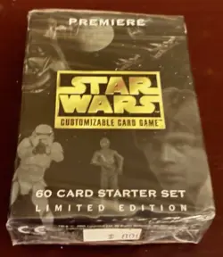 Sealed Premiere Star Wars Customizable Card Game 60 Card Starter Set 1995 Sealed - Image 1