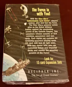 Sealed Premiere Star Wars Customizable Card Game 60 Card Starter Set 1995 Sealed - Image 2