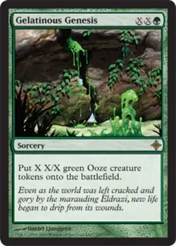 MTG Gelatinous Genesis - Foil, Rise of the Eldrazi, Heavily Played, English - Image 1