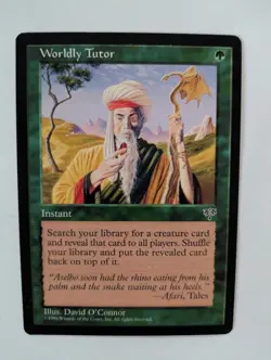 worldly Tutor Mirage MTG NM Free shipping with tracking - Image 1
