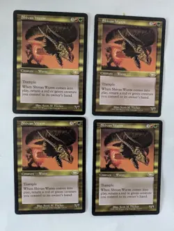 4 Shivan Wurm Planeshift MTG NM Free shipping with tracking - Image 1