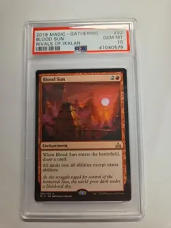 Blood Sun - Rivals of Ixalan #092/196 MTG Magic The Gathering Gem Mint Psa 10 - Image 1