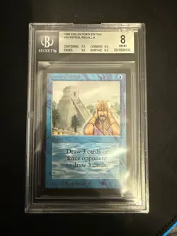 1993 Magic The Gathering MTG Collector's Edition Ancestral Recall Rare BGS 8 - Image 1