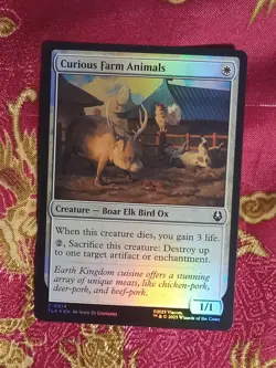 FOIL Curious Farm Animals Avatar: The Last Airbender Magic The Gathering MTG - Image 1