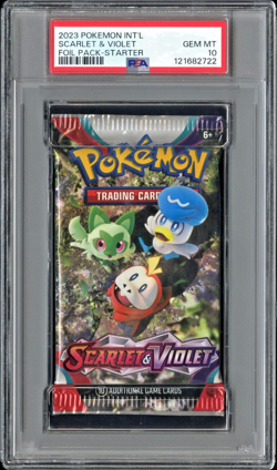 2023 POKEMON SCARLET VIOLET BASE GRADED BOOSTER PACK - STARTER - ART PSA 10 - Image 1