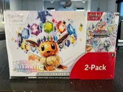 Pokemon TCG Prismatic Evolutions ETB with Booster Bundle Costco 2-Pack Sealed - Image 1
