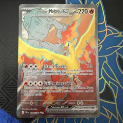 Pokemon Destined Rivals - Team Rockets Moltres EX 208/182 Ultra Rare NM - Image 1