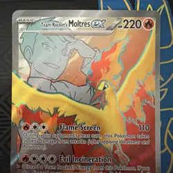 Pokemon Destined Rivals - Team Rockets Moltres EX 208/182 Ultra Rare NM - Image 2