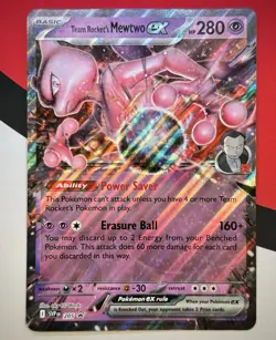 JUMBO Team Rocket's Mewtwo ex Oversized SVP205 Destined Rivals Promo Pokemon NM - Image 1