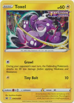 TOXEL SWSH209 PROMO POKEMON (COSMO HOLO RARE, NM) - Image 1
