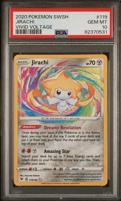 Jirachi - 119/185 - Amazing Rare - Vivid Voltage - Pokemon - PSA 10! - Image 1