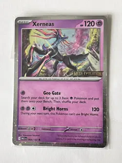 2025 Pokemon Mega Evolution - Xerneas 64/132 - Stamped Best Buy Promo - Sealed - Image 1