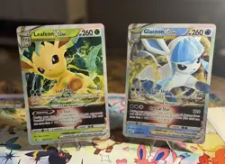Pokemon - Leafeon Vstar SWSH195 - Glaceon Vstar SWSH197 Jumbo Black Star Promo - Image 1