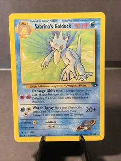 Pokemon TCG Sabrina's Golduck Gym Challenge #30/132 Non Holo Rare 2000 WOTC VTG - Image 1