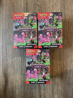 3 Pokemon Shrouded Fable Booster Bundles (6 Packs Per Bundle) Sealed 18 Packs - Image 1