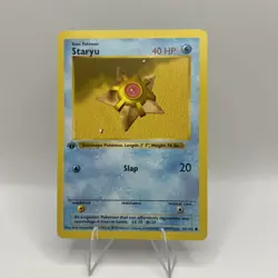1999 Pokemon 1st Edition Shadowless Base Set Staryu Common LP (65/102) - Image 1