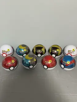 ! BRAND NEW ! Lot of 9 Pokemon TCG Pokeball tins [27 TOTAL BOOSTER PACKS] - Image 1