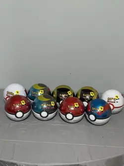 ! BRAND NEW ! Lot of 9 Pokemon TCG Pokeball tins [27 TOTAL BOOSTER PACKS] - Image 3