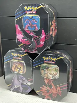 Pokemon TCG: Crown Zenith Tin Set of 3 - Articuno - Zapdos - Moltres NEW SEALED! - Image 2