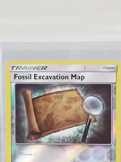 Fossil Excavation Map Trainer Holo #107 Pokemon Card 2018 - Image 2