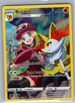 Braixen TG01/TG30 SWSH12: Silver Tempest Trainer Gallery - Pokemon Card - NM - Image 1