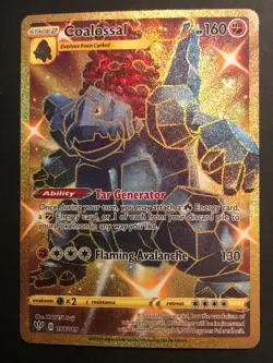 Coalossal - 198/189 - Pokemon Darkness Ablaze Sword & Shield Secret Rare Card NM - Image 1