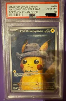 Pikachu with Grey Felt Hat 085 Sv: Scarlet & Violet Promo Cards Regular PSA 10 - Image 1