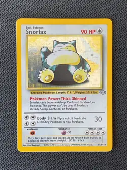 Snorlax 11 LP Base Set Holo Rare Pokemon Card TCG 1999 - Image 2