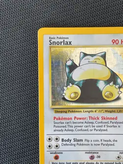 Snorlax 11 LP Base Set Holo Rare Pokemon Card TCG 1999 - Image 3