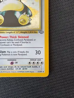 Snorlax 11 LP Base Set Holo Rare Pokemon Card TCG 1999 - Image 5