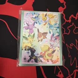 Eevee Card Sleeves From Pokemon Prismatic Evolutions SPC (65 Sleeves Total) - Image 1