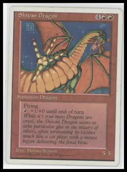 🔥 MTG Shivan Dragon - 4th Edition - Rare (Regular) - Image 1