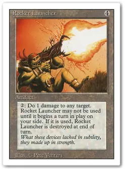 ROCKET LAUNCHER x1 mtg LP 3rd Edition Revised 1 Rare - Image 1
