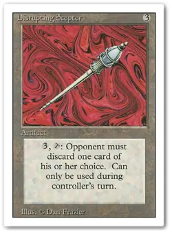 DISRUPTING SCEPTER x1 mtg Very Light Play 3rd Edition Revised 1 Rare - Image 1