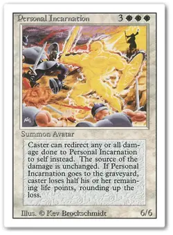 PERSONAL INCARNATION x1 mtg LP 3rd Edition Revised 1 Rare - Image 1