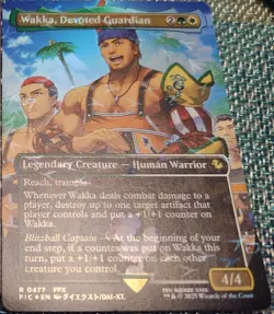 MtG - Wakka, Devoted Guardian (Borderless) (Chocobo Track Foil) Final Fantasy - Image 1